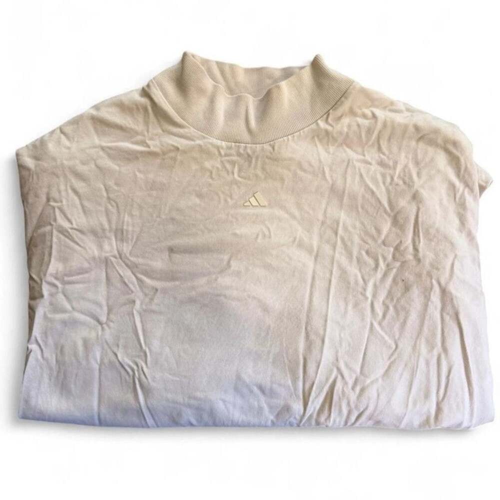 Men’s Adidas White Long Sleeve Turtleneck Shirt Size Large